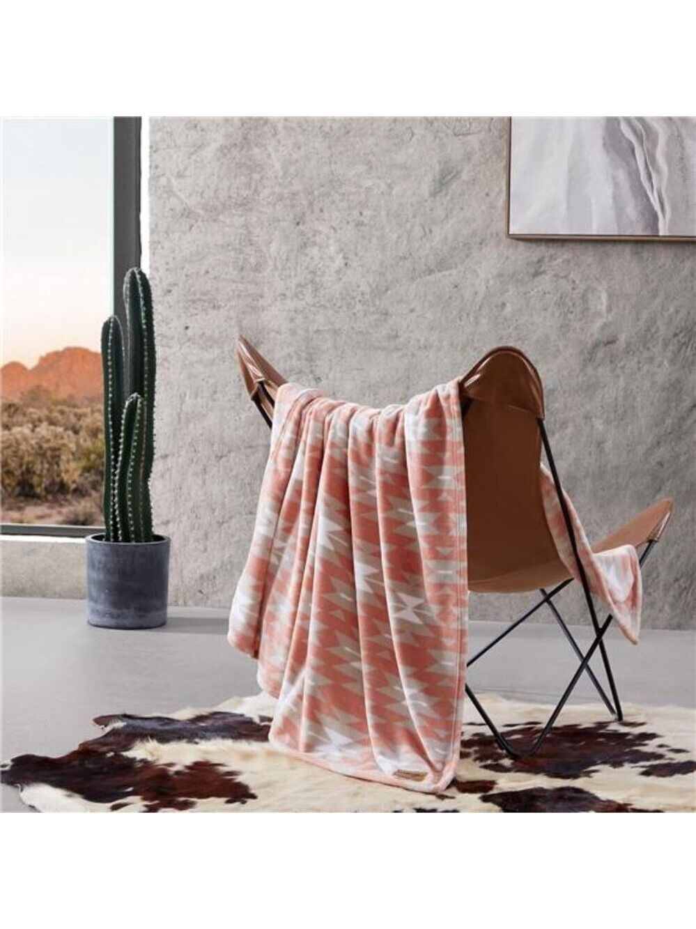 Plush Throw Blanket Soft Cozy Bedding Couch Bed Navajo Khaki 50x70